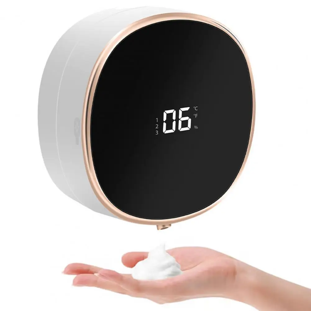 Home Bathroom Wall Soap Dispenser - เครื่องจ่ายสบู่ไฟฟ้าพร้อมปุ่มสัมผัส เครื่องจ่ายสบู่ไฟฟ้าแบบไร้สัมผัสติดผนังสำหรับโฮมออฟฟิศโรงแรมสำหรับห้องน้ำ