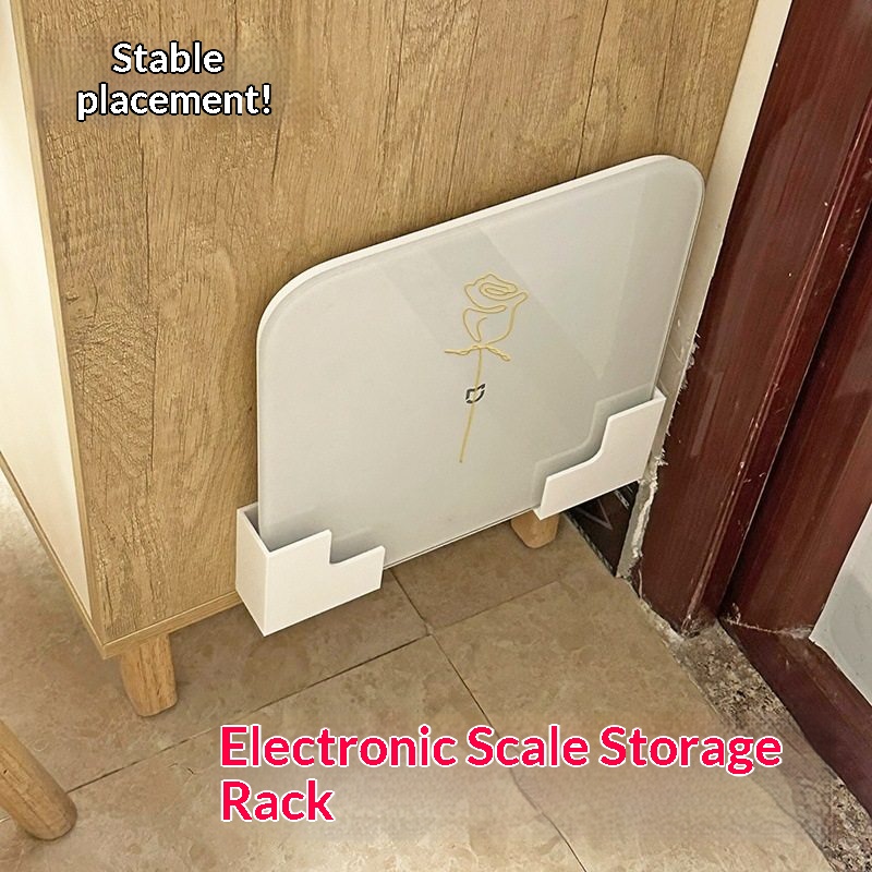 Home Bathroom Scales - ที่แขวนเครื่องชั่งน้ำหนักแบบติดผนังสีขาว ประหยัดพื้นที่ สำหรับห้องน้ำและจัดเก็บของในบ้าน