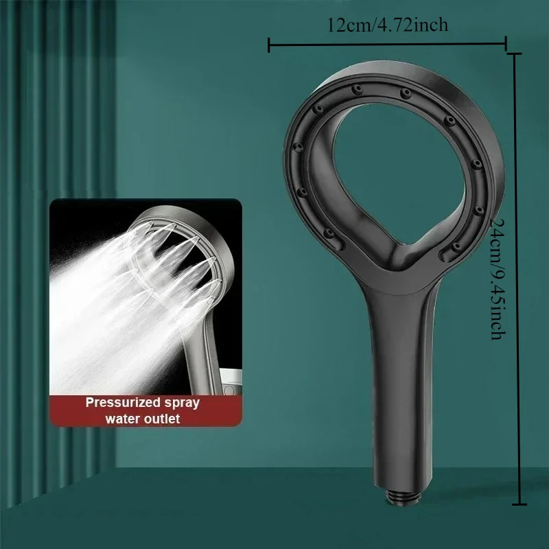 Home Bathroom Taps - ฝักบัวอาบน้ำแบบพกพาแรงดันสูง หัวฉีดขนาดใหญ่ พร้อมตัวเพิ่มแรงดันน้ำ อุปกรณ์เสริมก๊อกน้ำฝักบัว อุปกรณ์อาบน้ำ