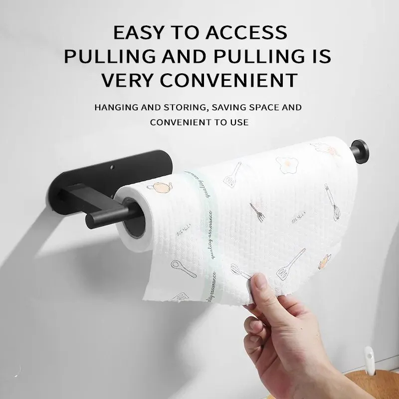 Home Kitchen Bathroom Marketing - ชั้นวางม้วนกระดาษอเนกประสงค์ ที่ใส่กระดาษทิชชู่อเนกประสงค์ สามารถใส่กระดาษชำระและฟิล์มยึดติดสำหรับห้องน้ำ