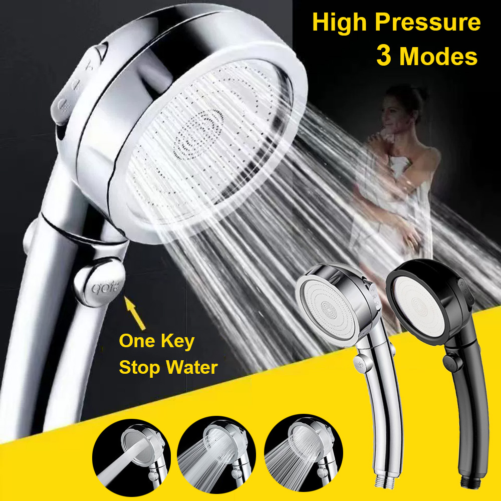 Home Bathroom Taps - หัวฝักบัวอาบน้ำสำหรับห้องน้ำแรงดันสูงประหยัดน้ำหัวฉีดสเปรย์ 3 โหมดปรับได้หัวฝักบัวสปาอุปกรณ์ห้องน้ำ