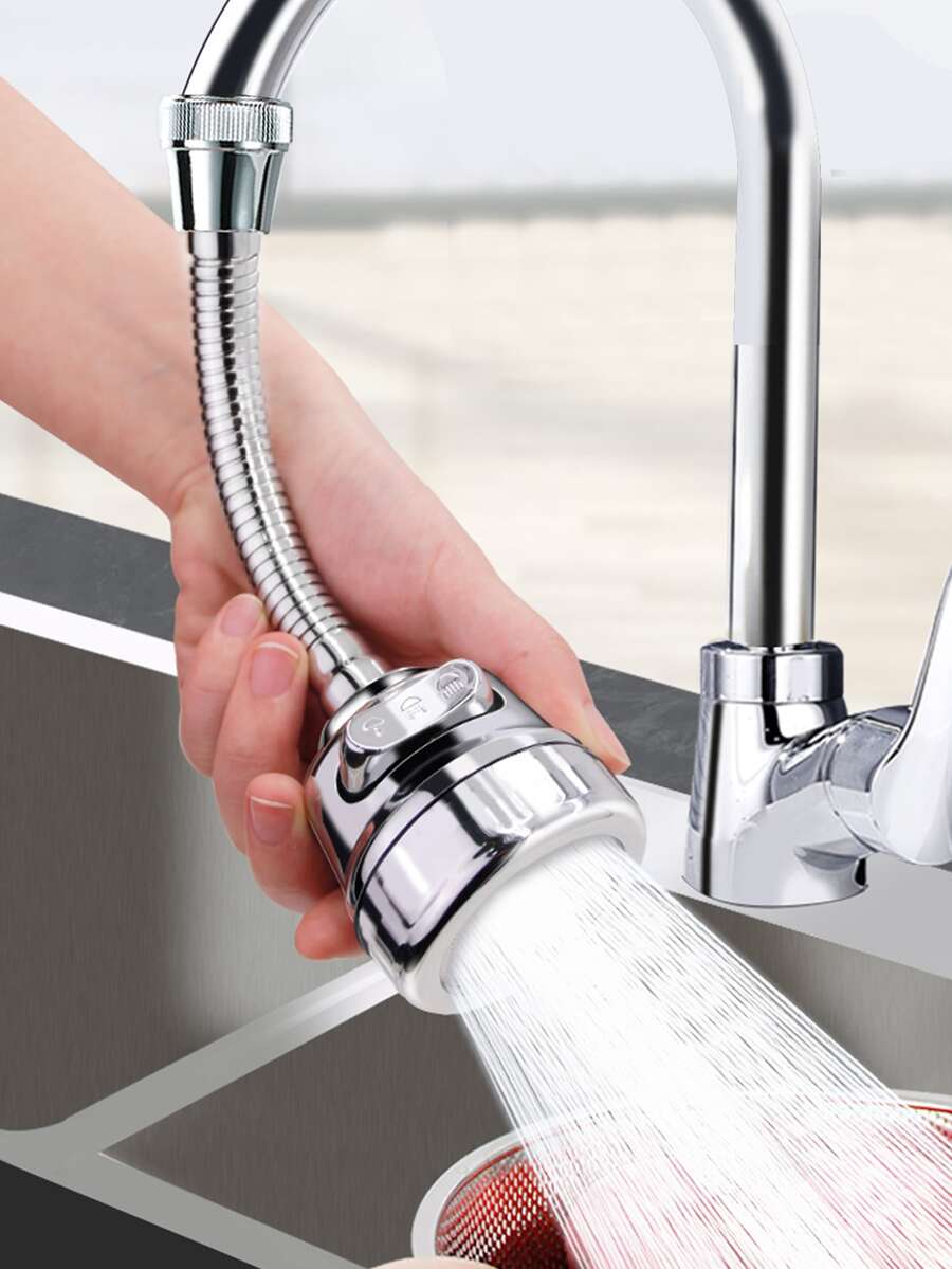 Home Bathroom Taps - หัวฉีดก๊อกน้ำแบบยืดหยุ่นรุ่นใหม่ Turbo Flex 360 หัวฉีดก๊อกน้ำแบบพ่นน้ำแรงสูง อุปกรณ์ต่อขยายก๊อกน้ำ