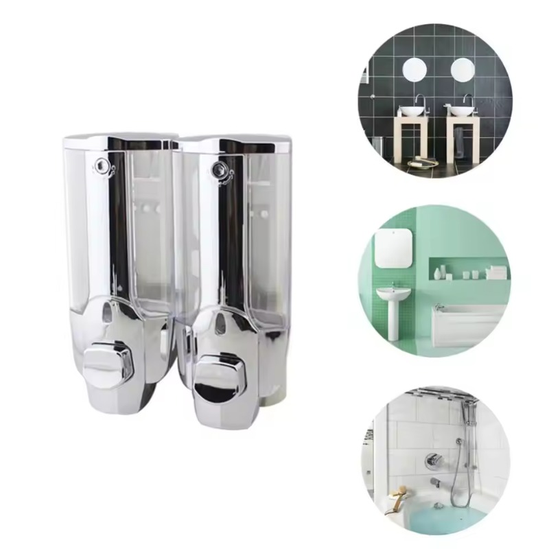 Home Bathroom Wall Soap Dispenser - ใหม่ ABS ติดผนังเครื่องจ่ายสบู่ Home Hotel ห้องน้ําคอนเทนเนอร์แชมพูเจลอาบน้ําติดผนังเครื่องจ่ายสบู่