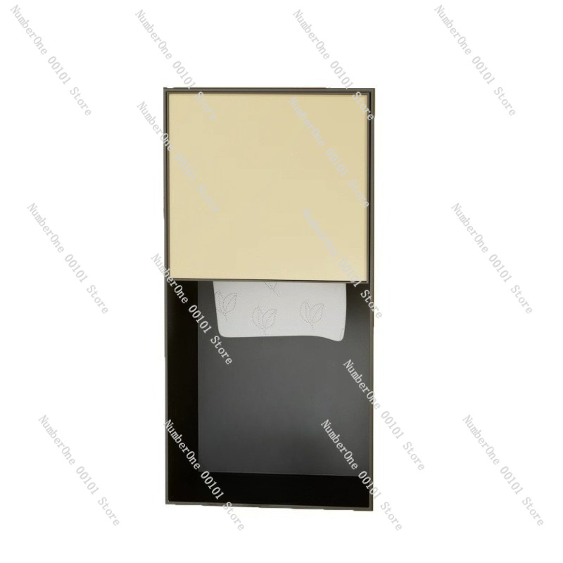 Toilet Paper Holder - ถังขยะติดผนังแบบฝังพร้อมที่ใส่กระดาษทิชชู่ วัสดุสแตนเลส 304 ตู้เก็บของแบบซ่อนพร้อมที่จ่ายกระดาษชำระ