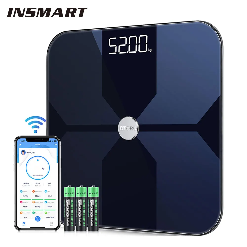 Home Bathroom Scales - เครื่องชั่งไขมันในร่างกาย Wifi Home Precision การวัดไขมันอิเล็กทรอนิกส์อัจฉริยะ Bluetooth