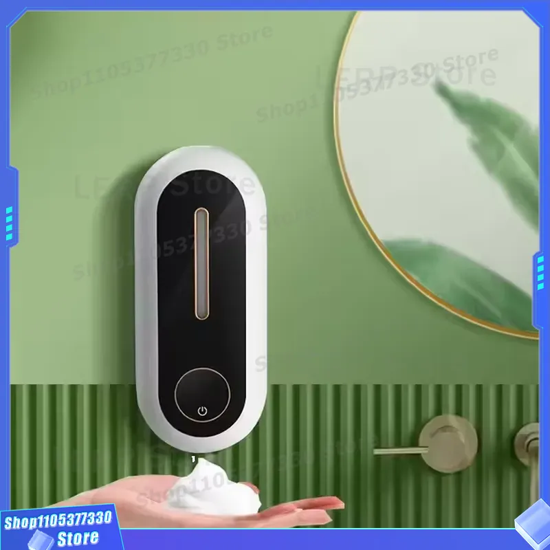 Home Bathroom Wall Soap Dispenser - เครื่องจ่ายสบู่โฟมไฟฟ้าอัตโนมัติ แบบติดผนัง ไม่ต้องสัมผัส พร้อมเซ็นเซอร์ สำหรับห้องครัว ห้องน้ำ