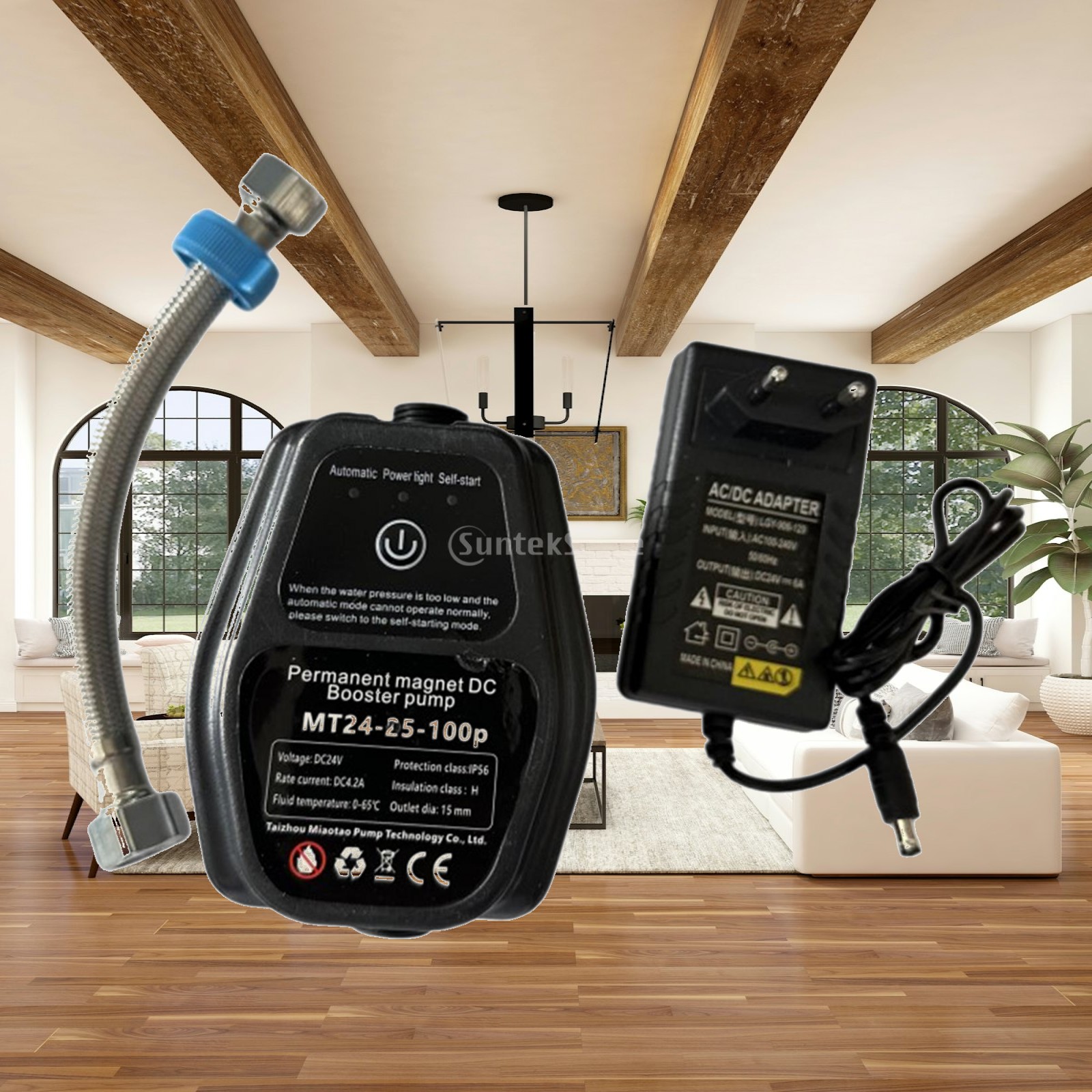 Home Bathroom Pressure Pump - ปั๊มน้ำแรงดัน 24V พร้อมตัวควบคุมอัตโนมัติ สำหรับอ่างล้างจานในสวน เครื่องทำน้ำอุ่น บ้าน