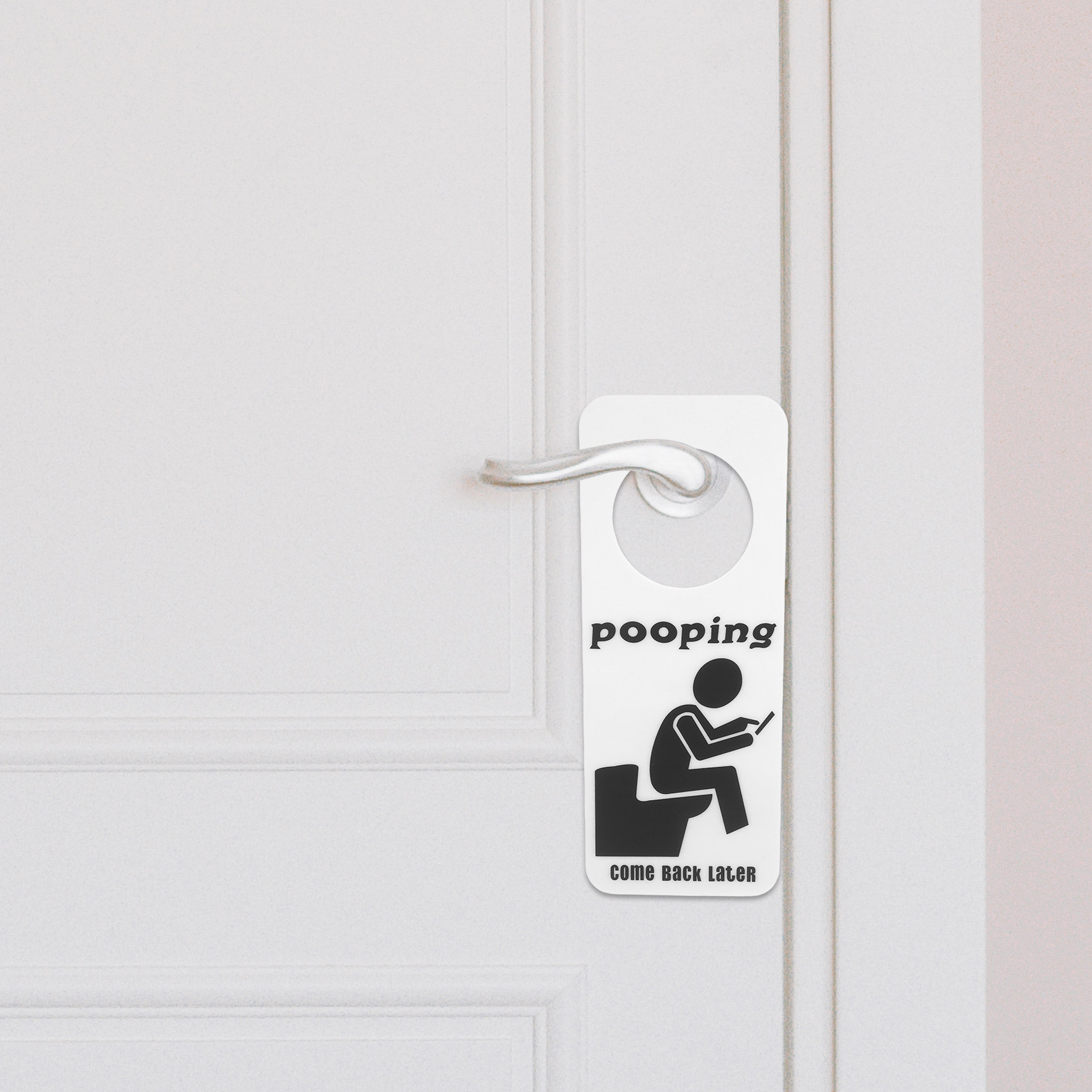 Home Bathroom Occupied Sign - ป้ายแขวนประตูห้องน้ำสำหรับตกแต่งบ้าน ป้ายข้อความตลก ใช้สำหรับประตูหน้า แสดงสถานะว่า 