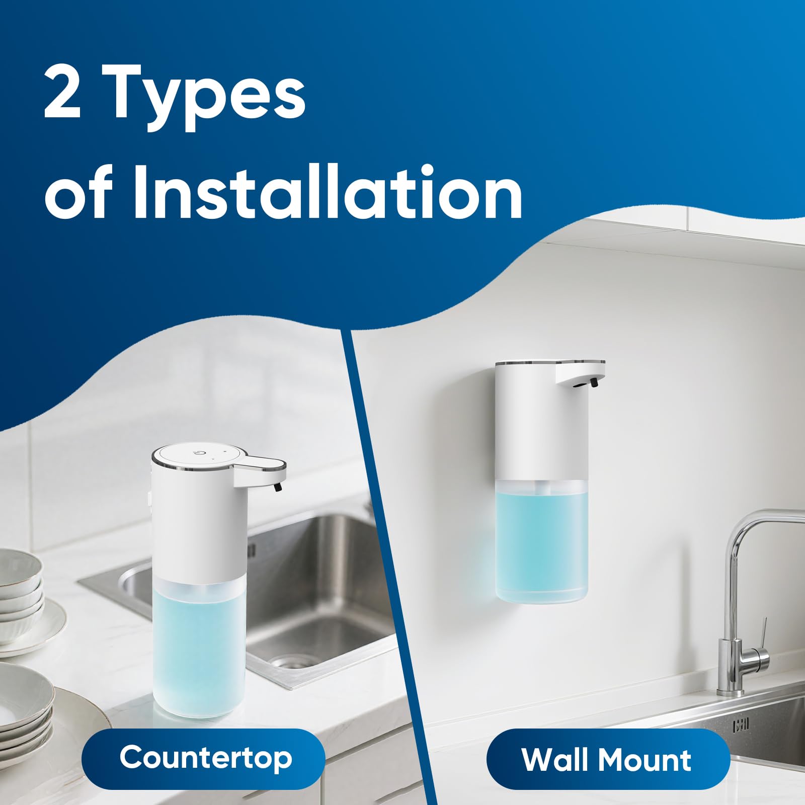 เครื่องจ่ายสบู่โฟมอัตโนมัติแบบ - Home Bathroom Wall Soap Dispenser บทวิจารณ์และราคา
