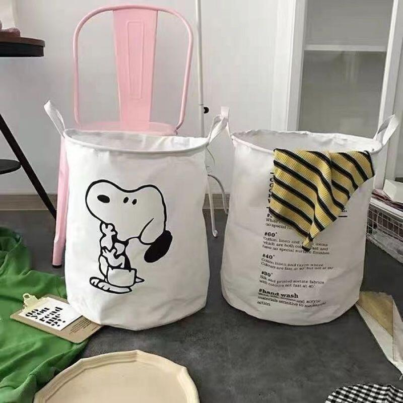 ตะกร้าผ้าฝ้ายลายสนูปปี้ ตะกร้า - Home Edit Bathroom Storage บทวิจารณ์และราคา