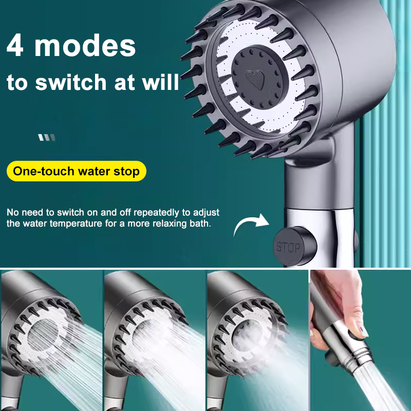 3 โหมดหัวฝักบัวฝักบัวแรงดันสูง - Home Bathroom Taps บทวิจารณ์และราคา