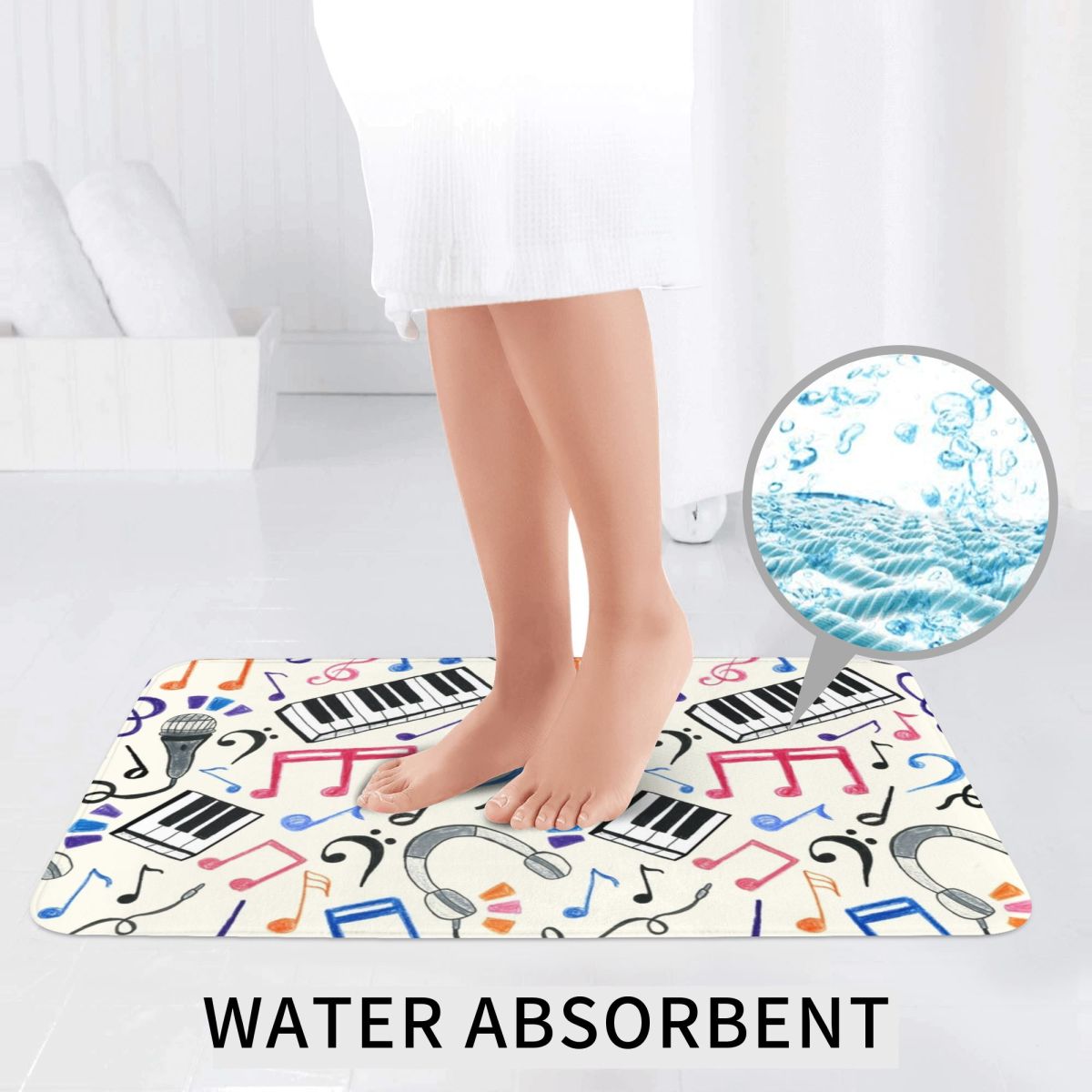 Good Beats - โน้ตดนตรีและสัญลั - Home Goods Bathroom Sets บทวิจารณ์และราคา