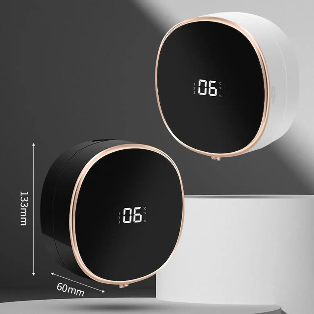เครื่องจ่ายสบู่ไฟฟ้าพร้อมปุ่มส - Home Bathroom Wall Soap Dispenser บทวิจารณ์และราคา