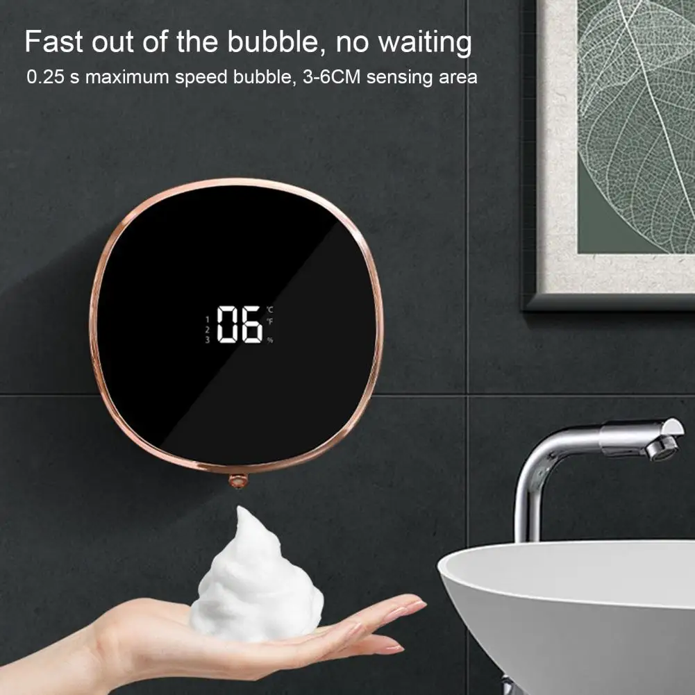 เครื่องจ่ายสบู่ไฟฟ้าพร้อมปุ่มส - Home Bathroom Wall Soap Dispenser บทวิจารณ์และราคา
