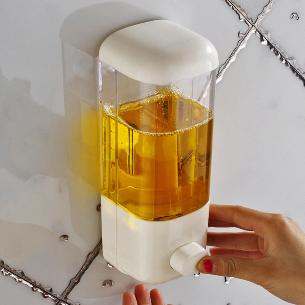 500ML เครื่องจ่ายสบู่ติดผนังห้ - Home Bathroom Wall Soap Dispenser บทวิจารณ์และราคา