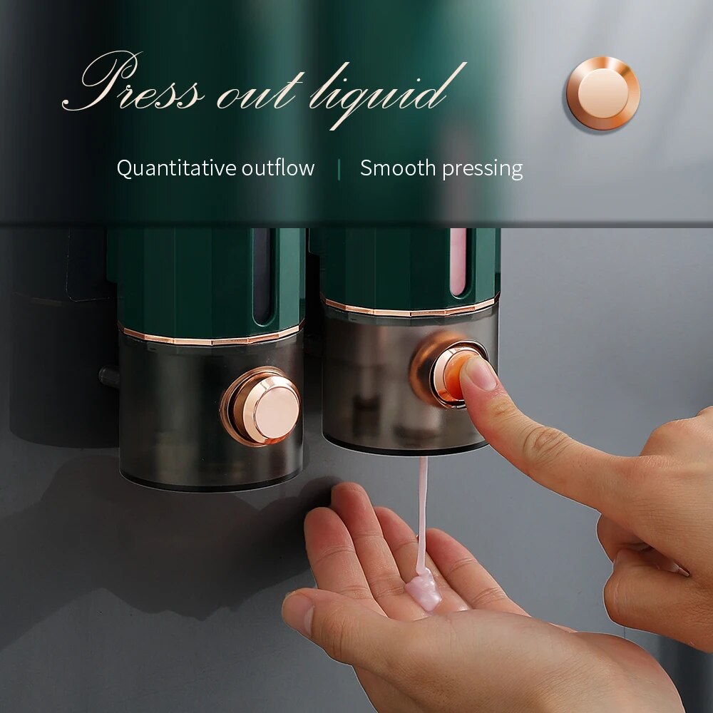 เครื่องจ่ายสบู่แบบกดด้วยมือ 45 - Home Bathroom Wall Soap Dispenser บทวิจารณ์และราคา