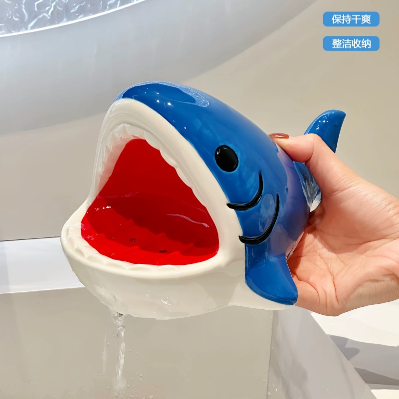 กล่องสบู่รูปฉลามปากใหญ่น่ารัก  - Home Edit Bathroom Storage บทวิจารณ์และราคา