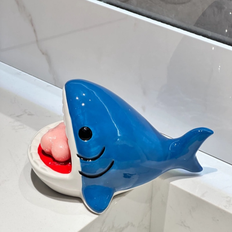 กล่องสบู่รูปฉลามปากใหญ่น่ารัก  - Home Edit Bathroom Storage บทวิจารณ์และราคา