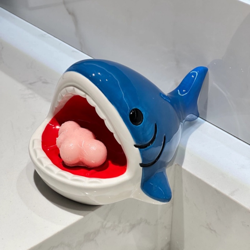 กล่องสบู่รูปฉลามปากใหญ่น่ารัก  - Home Edit Bathroom Storage บทวิจารณ์และราคา