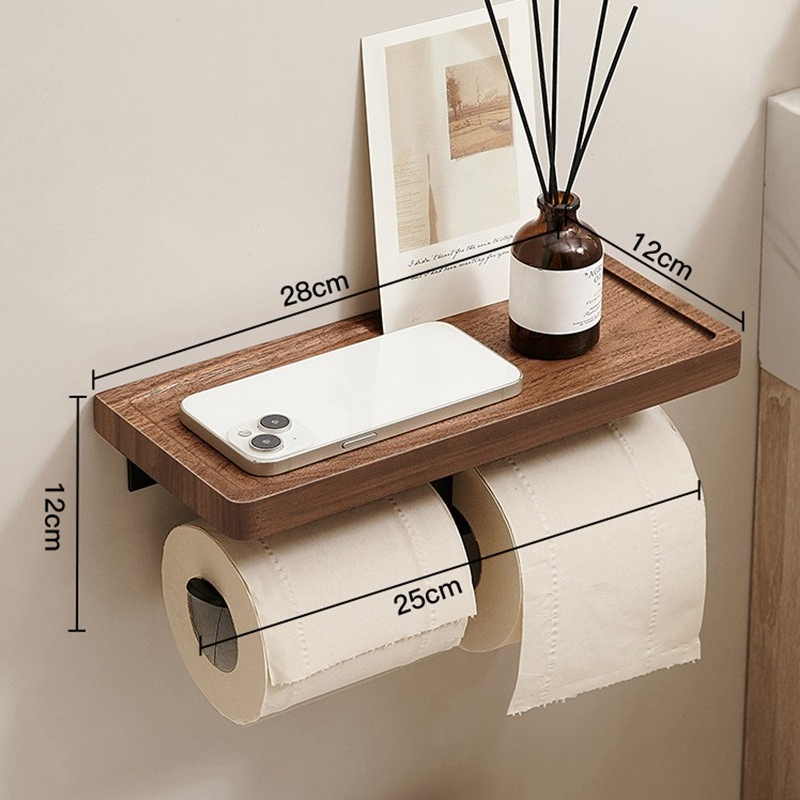 ที่ใส่กระดาษชำระไม้วอลนัทแบบไม - Toilet Paper Holder บทวิจารณ์และราคา