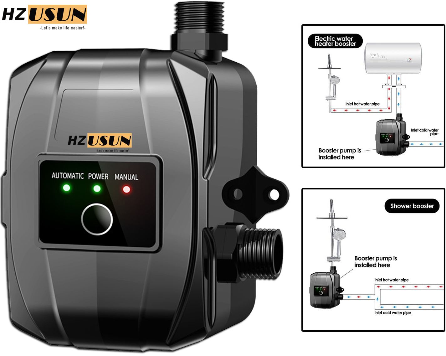 ปั๊มน้ำเพิ่มแรงดันอัตโนมัติ 15 - Home Bathroom Pressure Pump บทวิจารณ์และราคา