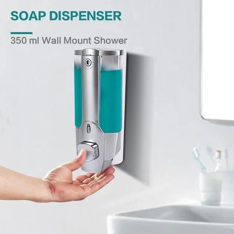 ใหม่ ABS ติดผนังเครื่องจ่ายสบู - Home Bathroom Wall Soap Dispenser บทวิจารณ์และราคา