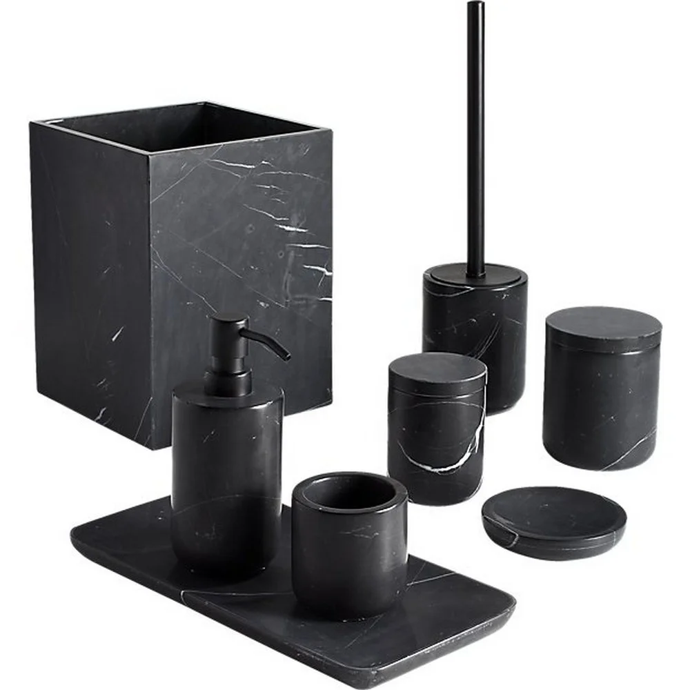 ชุดอุปกรณ์ห้องน้ำหินอ่อนสีเทาด - Home Goods Bathroom Sets บทวิจารณ์และราคา