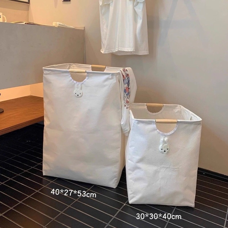ตะกร้าใส่ผ้าสกปรกแบบพับได้ ลาย - Home Edit Bathroom Storage บทวิจารณ์และราคา