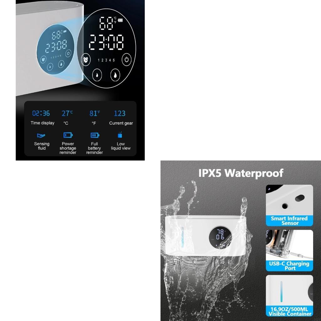 J6PE Motion เครื่องจ่ายสบู่อัต - Home Bathroom Wall Soap Dispenser บทวิจารณ์และราคา