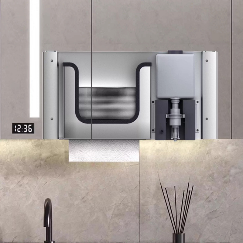 ที่ใส่กระดาษชำระแบบซ่อนพร้อมที - Home Bathroom Wall Soap Dispenser บทวิจารณ์และราคา
