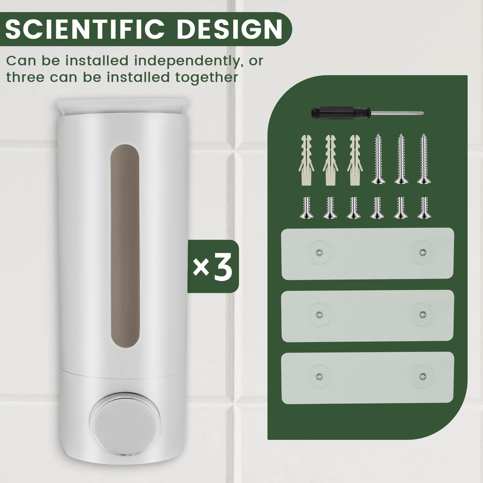 500ml ติดผนังห้องน้ําเครื่องจ่ - Home Bathroom Wall Soap Dispenser บทวิจารณ์และราคา